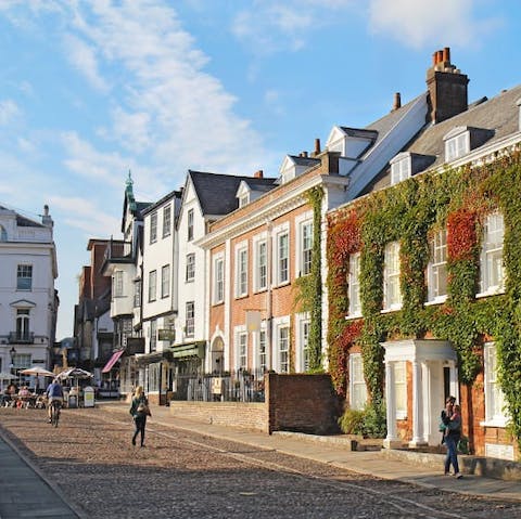 Explore Exeter from a central location on Cathedral Yard
