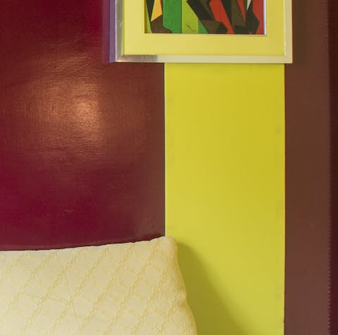 Intensely coloured walls