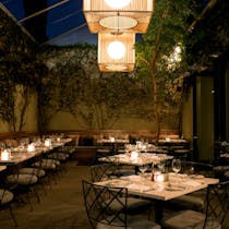 Dine under the olives at Lucques