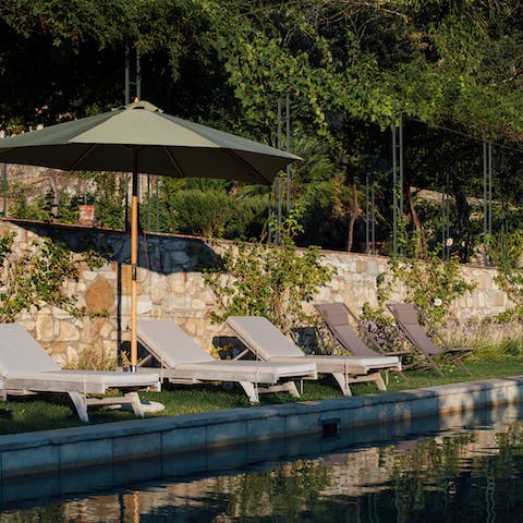 Spend your days lounging by the pool followed by refreshing dips in the water