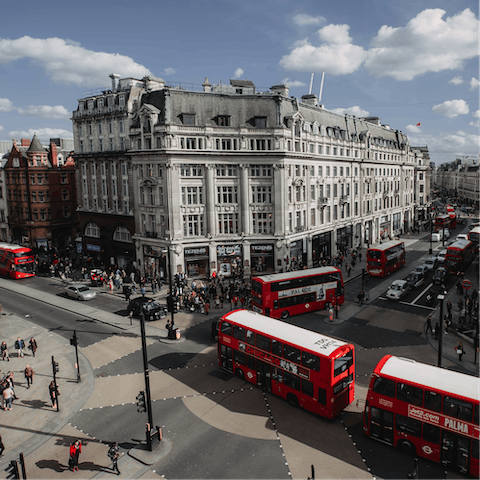 Take a ten-minute walk to Oxford Street for some serious retail therapy