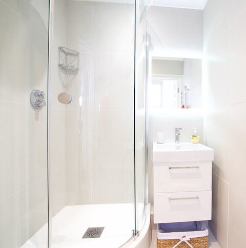 Enjoy the clean and modern bathroom