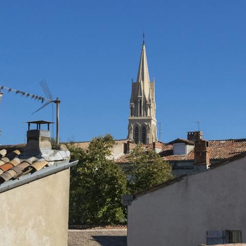 Admire the Montpellier city views from the balcony