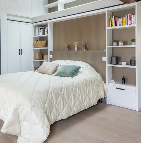 Spacious bedroom with ample storage 