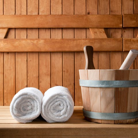 Recover from the day's skiing with a long session in the sauna