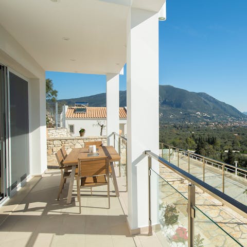 Have your first coffee of the day out on the balcony as you admire the views