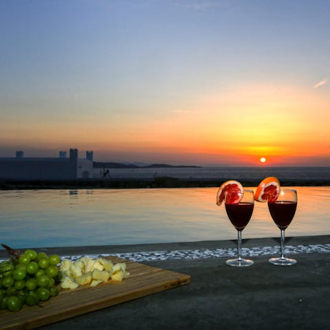 Drink in the stunning sunsets as you sip your favourite tipple on the terrace