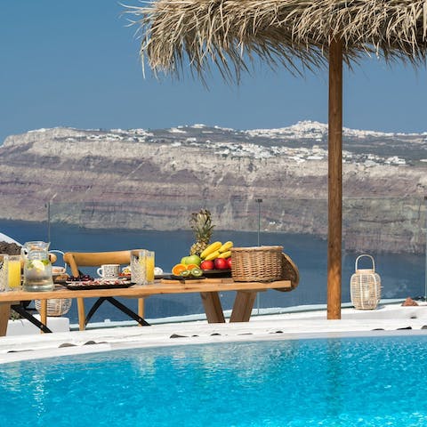 Chill in the pool and admire the breathtaking views of the ocean