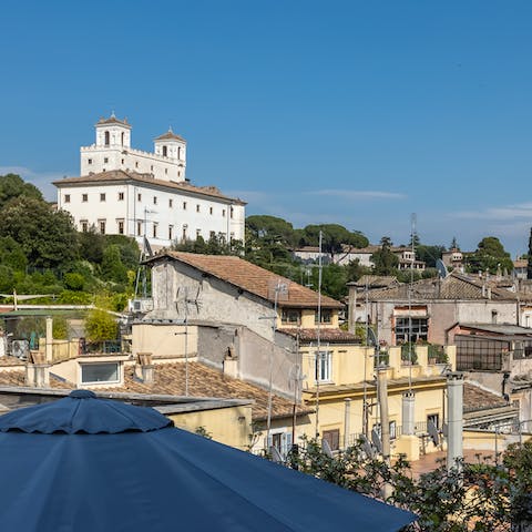 A view of the Villa de' Medici