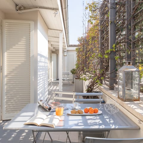 Retreat to the private balcony for a drink or meal in the sun