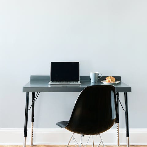 Working from home is easy thanks to the dedicated desk space