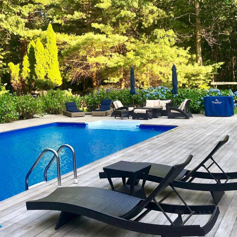 Spend the day sunning yourself by the saltwater pool