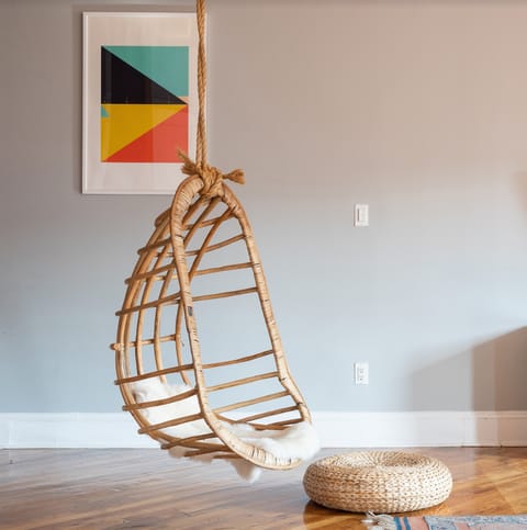 Put your feet up with a good book in the swing seat