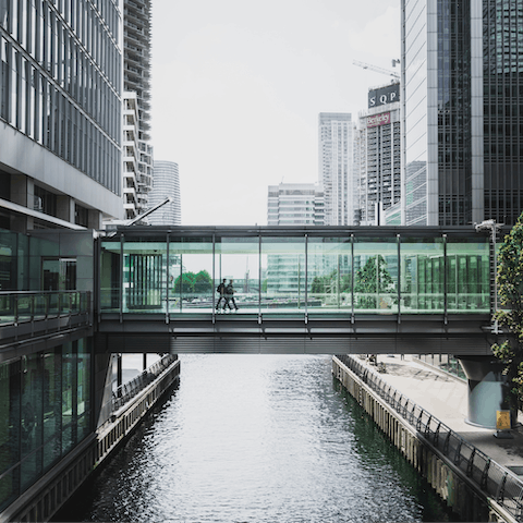 Explore Canary Wharf, one of London's financial hubs with plenty of shopping, dining and culture options