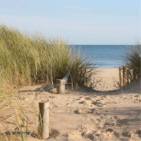 Head to one of the sandy beaches nearby
