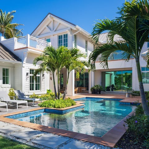 Swim in the private pool to cool off in the Floridian heat