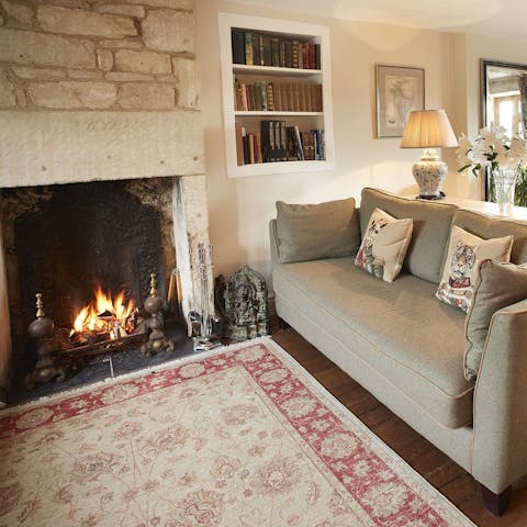 Spend cosy evenings relaxing by the open fire