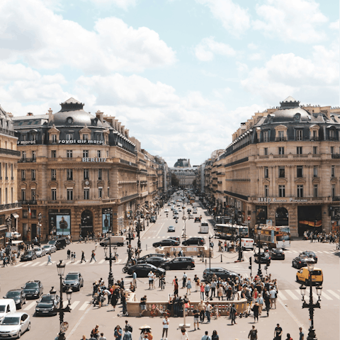 Stay in Madeleine, a short walk from the famous Opéra Garnier