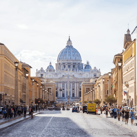 Hop on the tram to see the sights of the historic centre of Rome