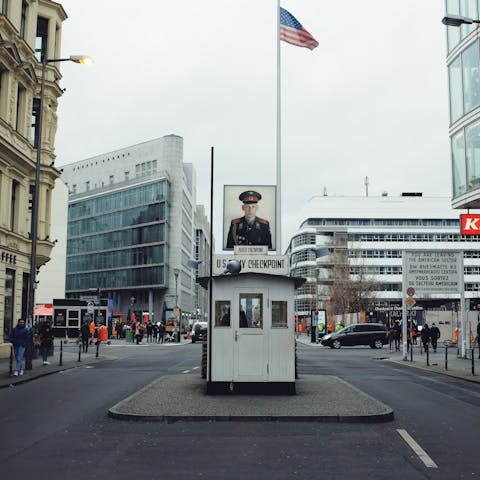 Visit the world-famous Checkpoint Charlie, a short bus ride away from this home