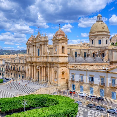 Explore the heart of Noto after a morning at Tremoli Beach