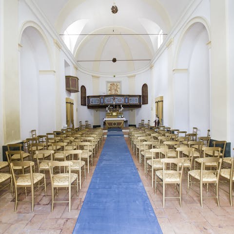 Take advantage of the private chapel for events and ceremonies