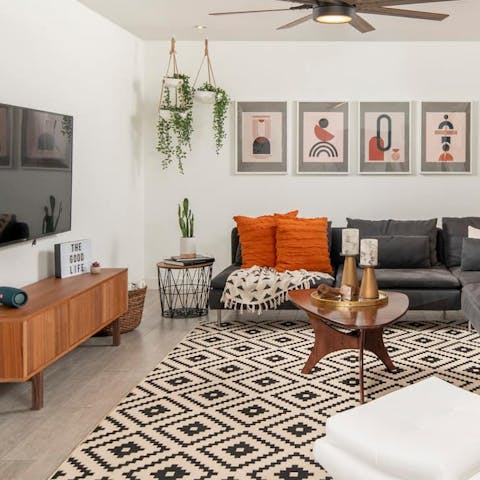 Make yourself at home in the well-curated living area