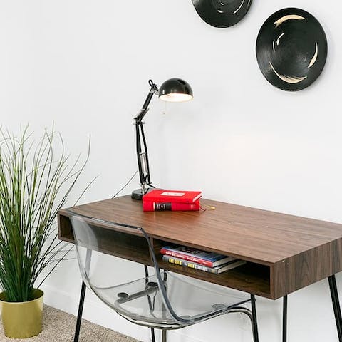 Get some work done at the minimalist desk