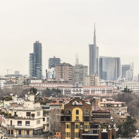 Open your windows wide and soak up endless views of Milan