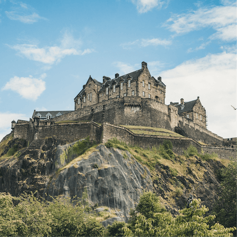 Book a tour around Edinburgh Castle – it's just a thirteen-minute walk away
