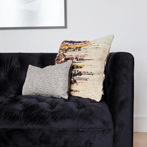 The plush velvet chesterfield sofa