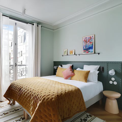 Wake up in the colourful bedrooms feeling ready and raring to go
