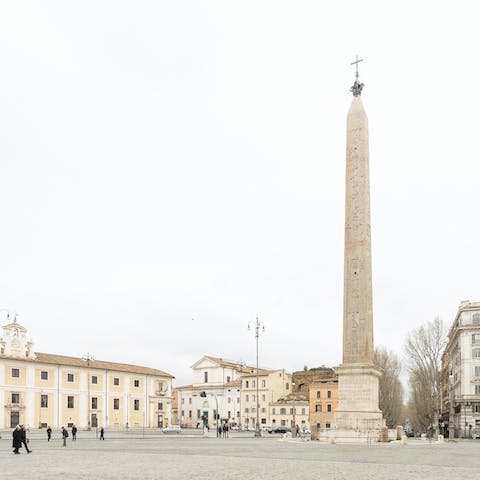 The view of the Lateran Obelisk