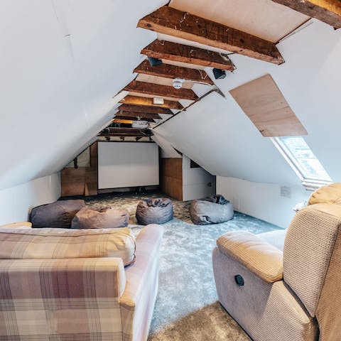 Host a film night in the rooftop cinema room