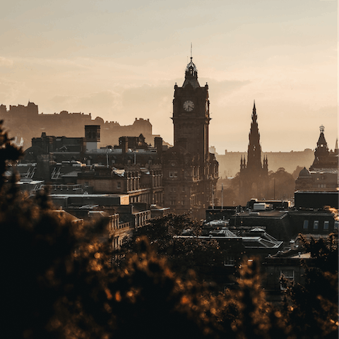 Make the twenty-minute drive into the centre of Edinburgh