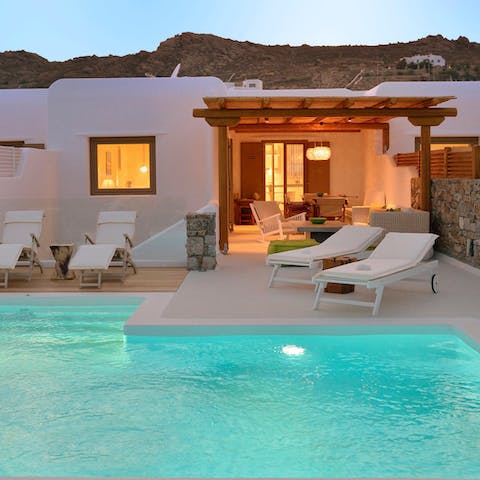 Cool off on balmy evenings with a dip in the private pool or the jacuzzi