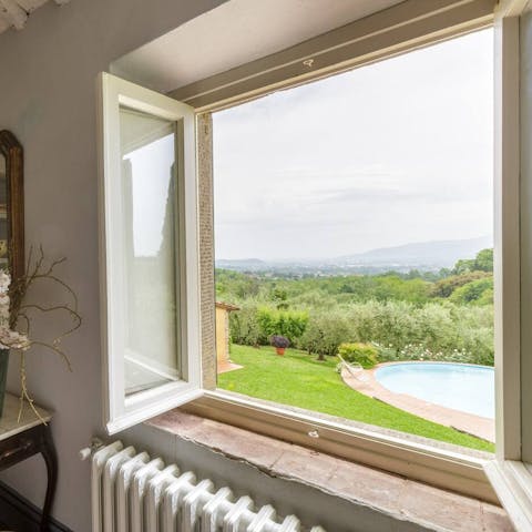 Guests enjoyed the incredible views of the surrounding countryside.