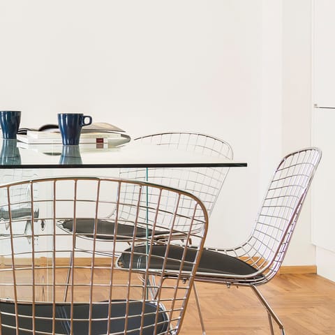 Designer wire dining chairs