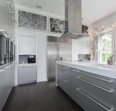 Cook a meal in the deluxe Gaggenau kitchen