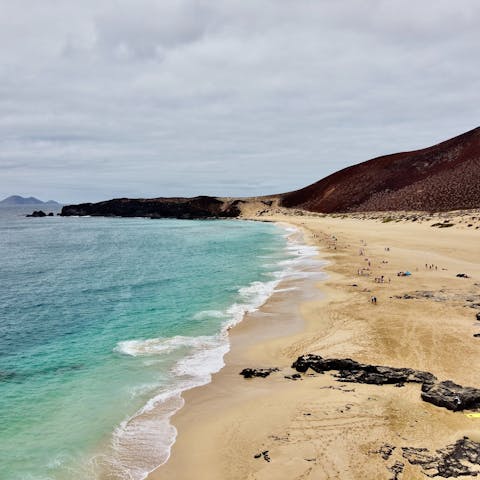Reach Lanzarote's beautiful beaches, just a 25-minute walk or 5-minute drive