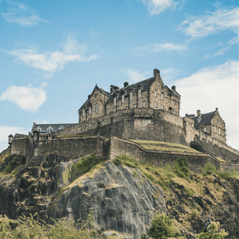 Take a thirteen-minute hike up the hilly city centre to Edinburgh Castle