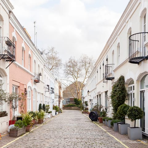 Enjoy the picturesque tranquility of life on one of the capital's most sought-after streets