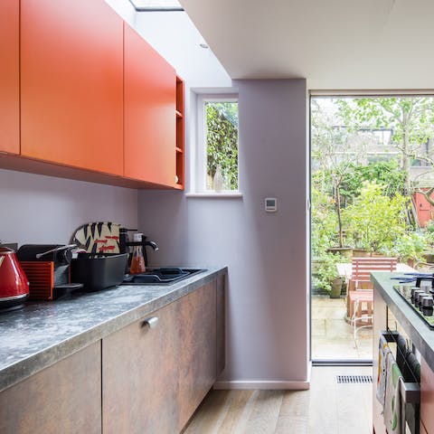 A bright and colourful kitchen