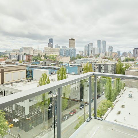 Enjoy an evening beer outside on the private balcony