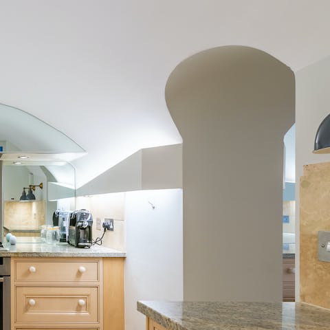Unique vaulted kitchen