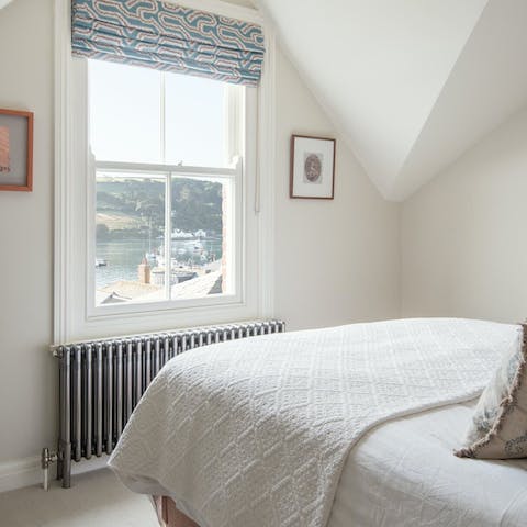 Enjoy lovely harbour views from several bedroom windows