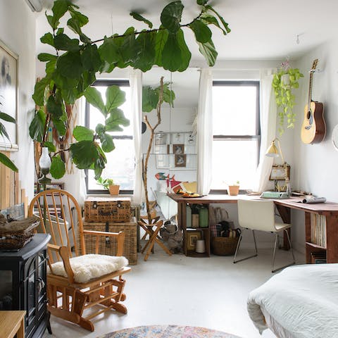 Stay amidst an array of happy plants speckled throughout