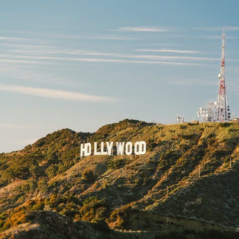 Get your walking shoes on and tackle the Hollywood Hills, just a ten-minute drive down the road