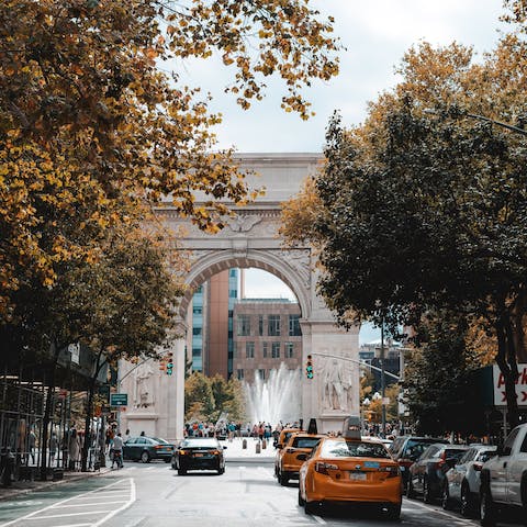 Stay in Greenwich Village, just a short walk from Washington Square Park