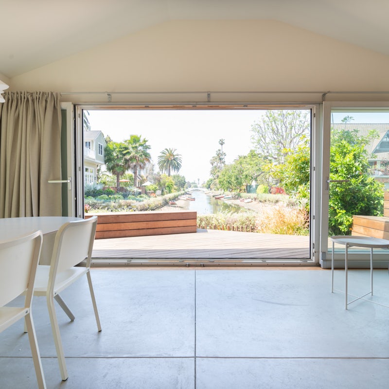 Views directly onto the canals